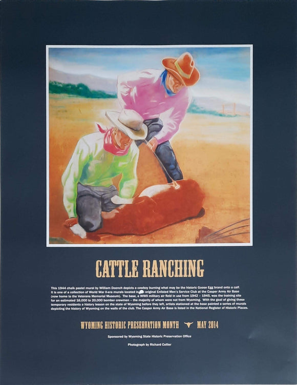 Cattle Ranching Poster (drymount) - Posters