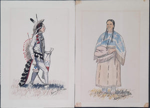 Native American Man and Woman - Andrew Standing Soldier