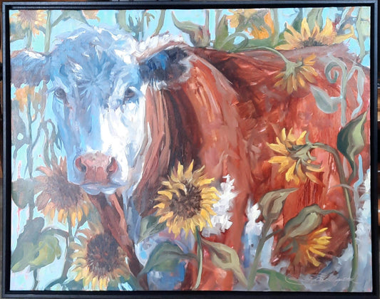 Suzie with Sunflowers - Sonja Caywood