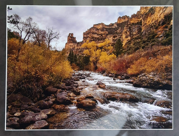 Tongue River Canyon - The Eye of the Needle in Gold Framed - Steve Bourne